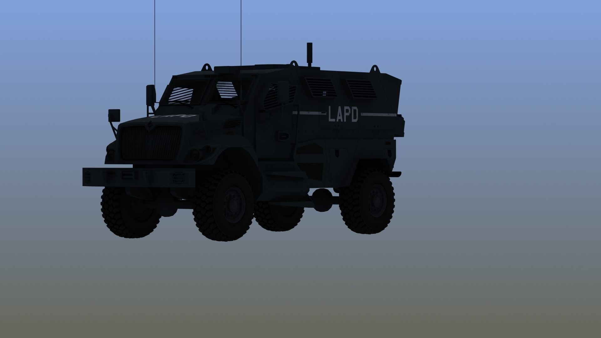 Police MRAP Low-poly 3D model_11