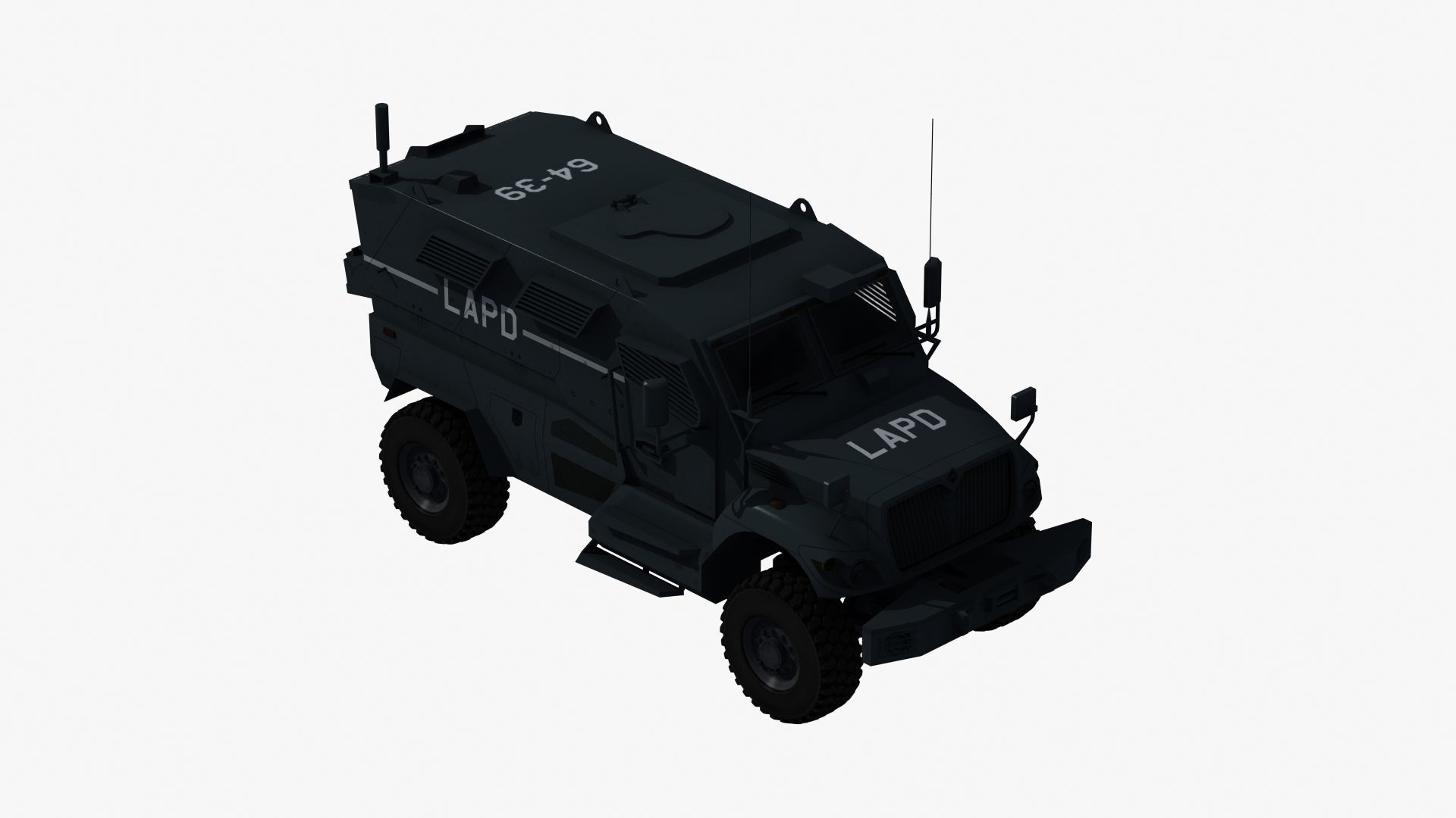 Police MRAP Low-poly 3D model_20