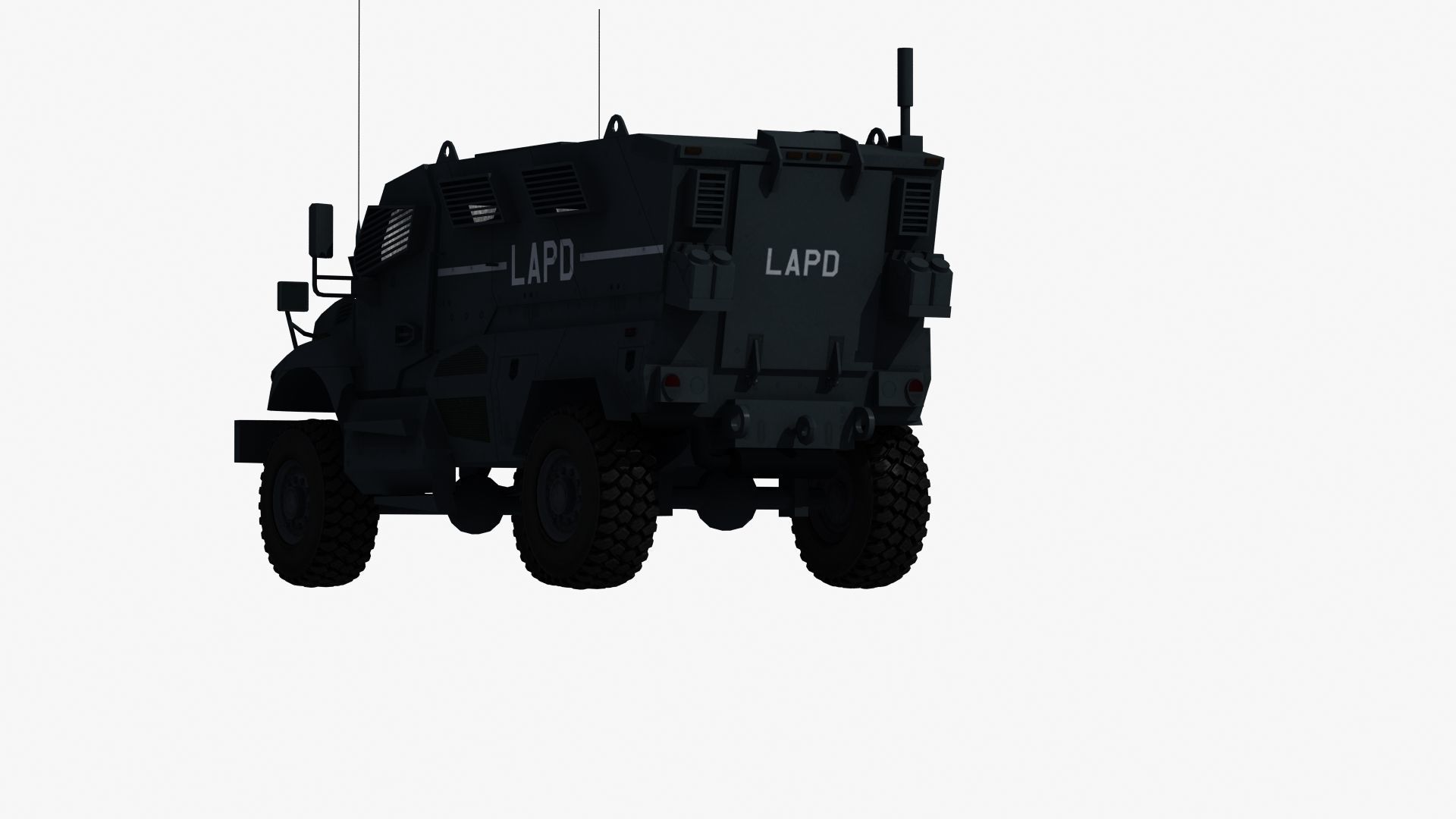 Police MRAP Low-poly 3D model_24