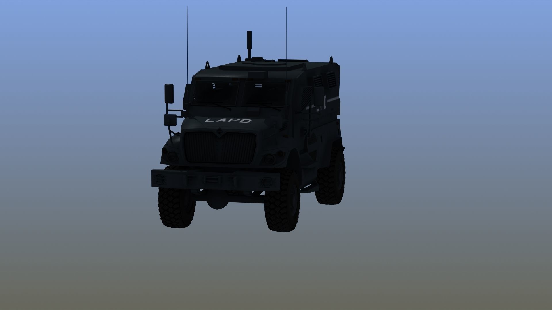 Police MRAP Low-poly 3D model_12