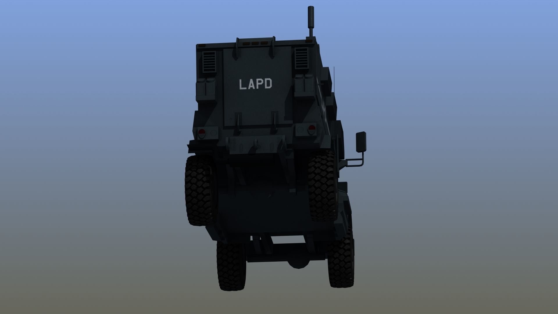 Police MRAP Low-poly 3D model_5