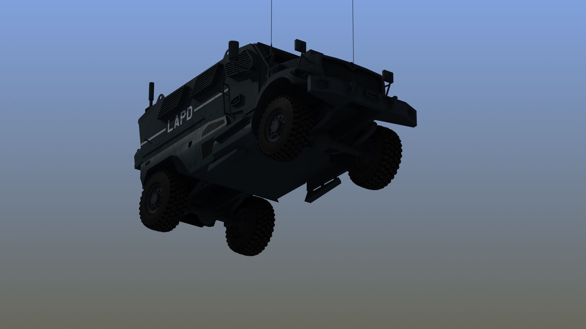 Police MRAP Low-poly 3D model_17