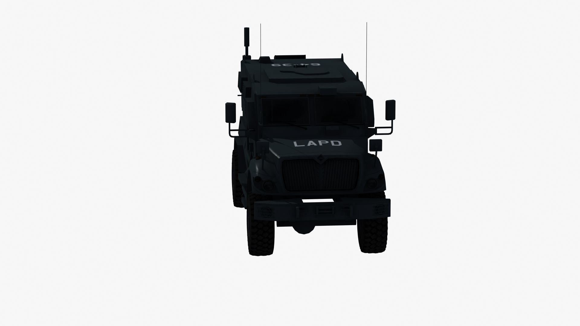 Police MRAP Low-poly 3D model_33