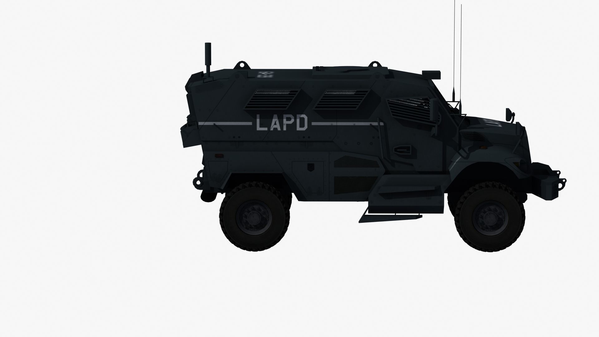 Police MRAP Low-poly 3D model_29