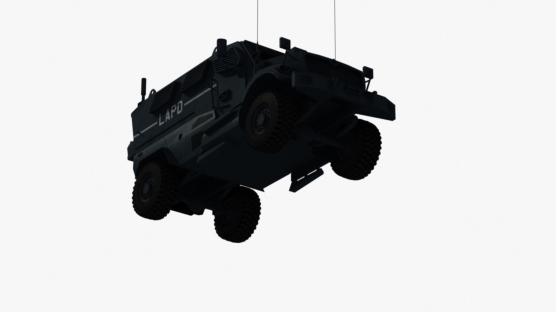 Police MRAP Low-poly 3D model_37