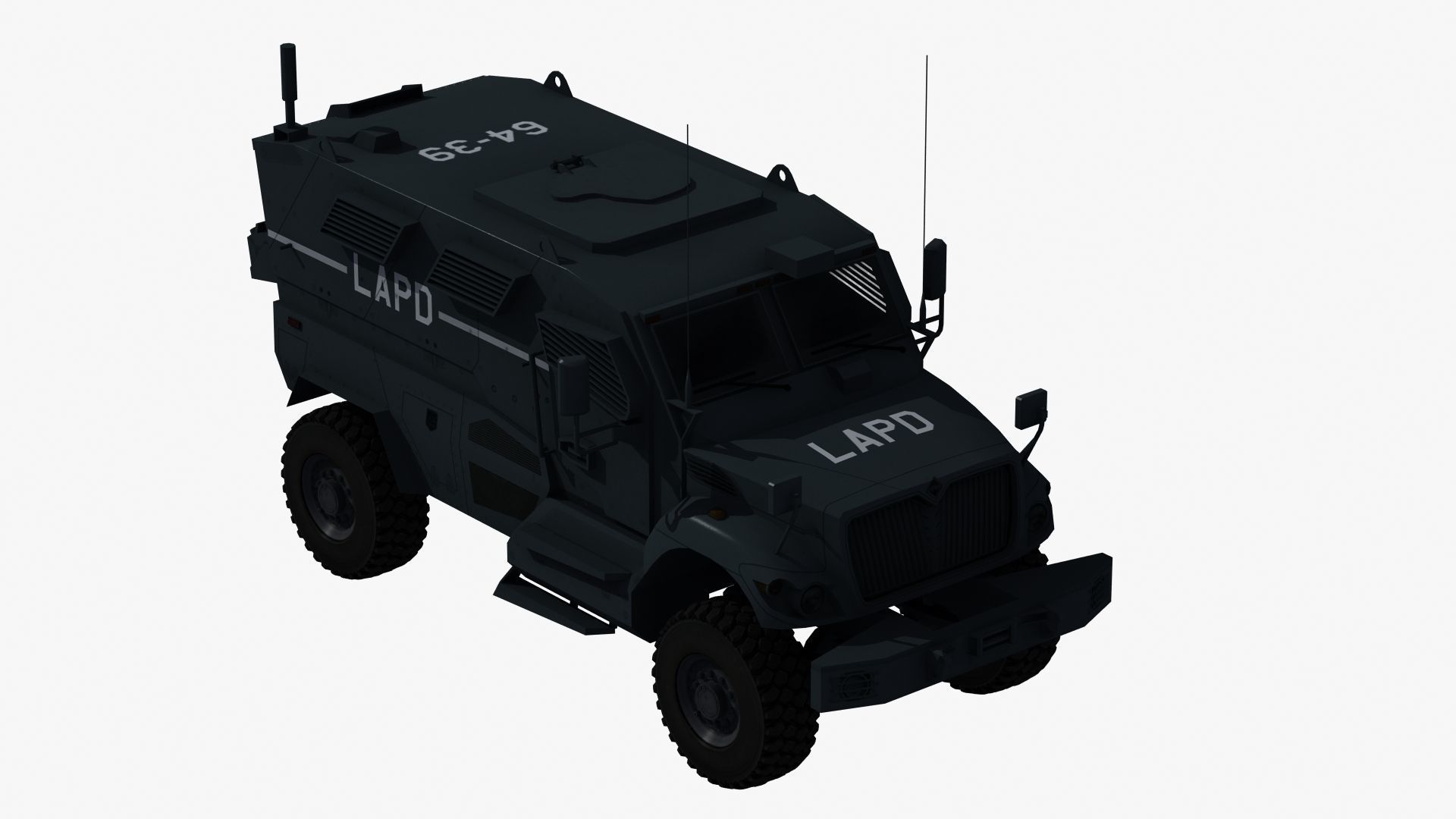 Police MRAP Low-poly 3D model_38