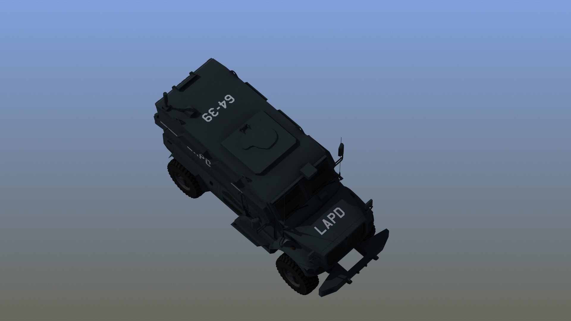Police MRAP Low-poly 3D model_19