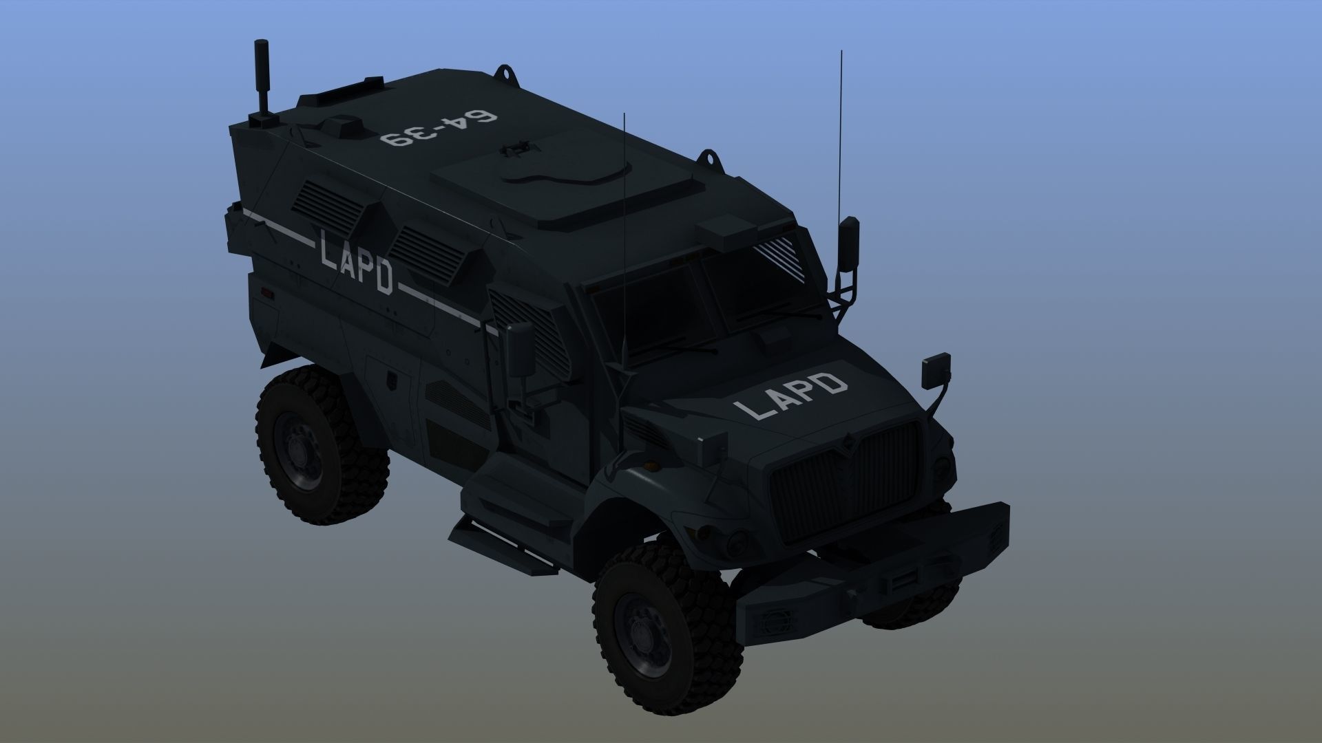 Police MRAP Low-poly 3D model_18