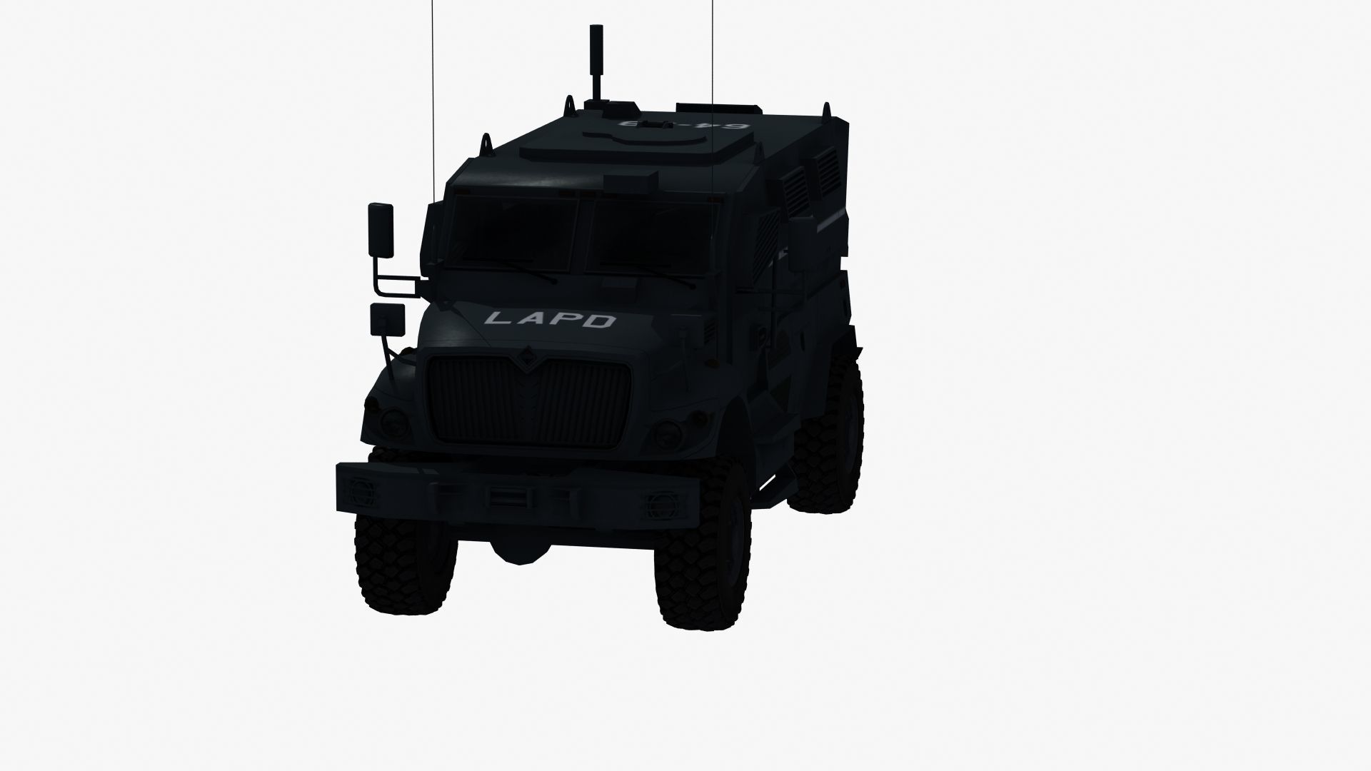 Police MRAP Low-poly 3D model_34