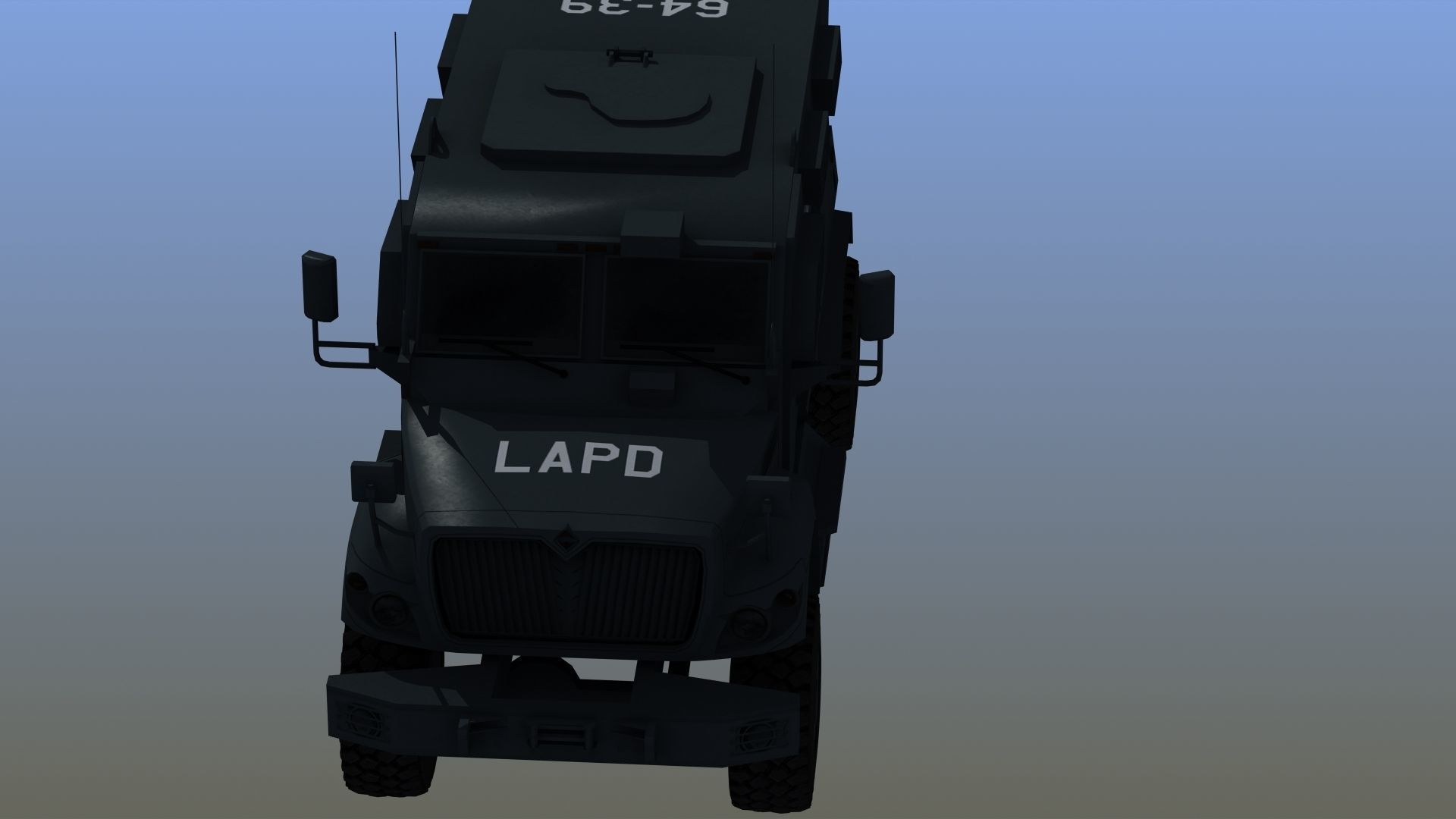 Police MRAP Low-poly 3D model_1