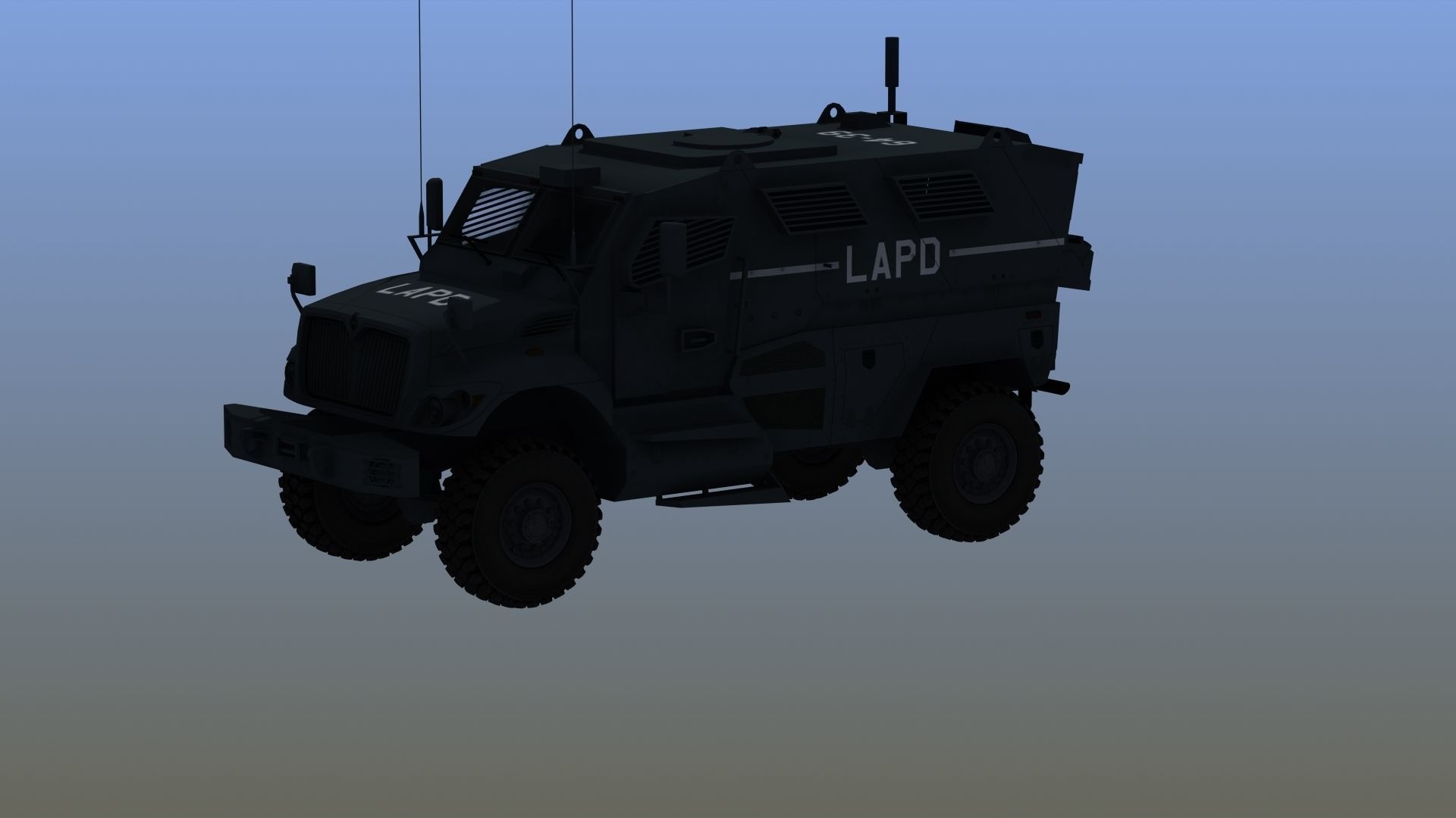 Police MRAP Low-poly 3D model_2
