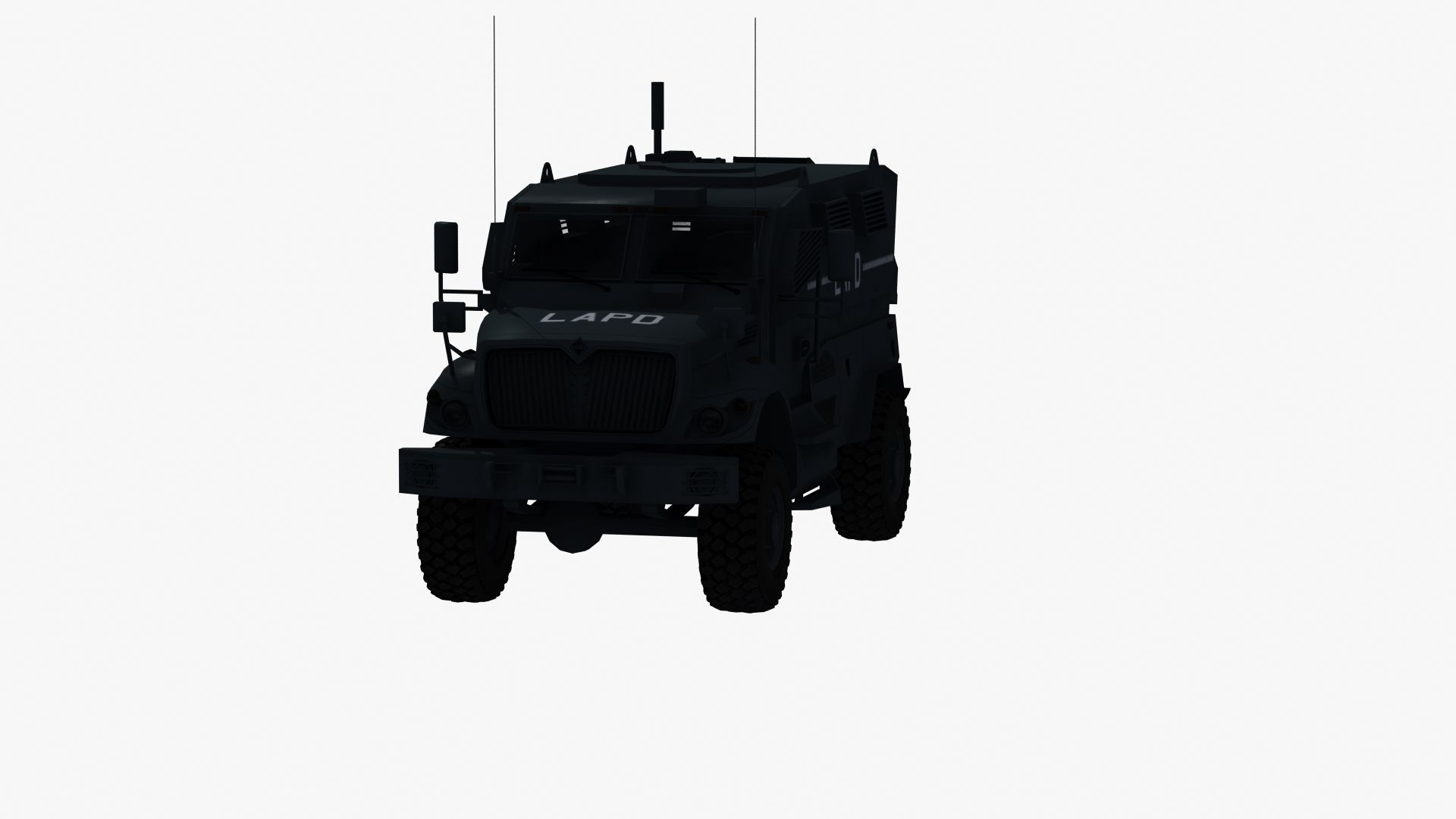 Police MRAP Low-poly 3D model_32