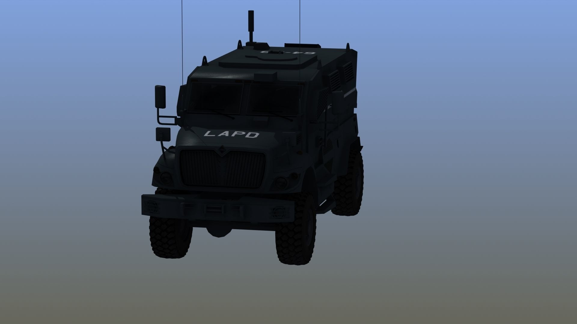 Police MRAP Low-poly 3D model_14