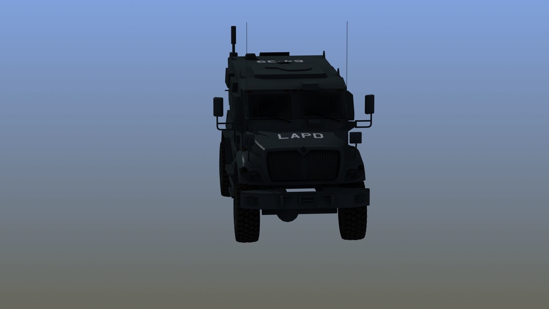 Police MRAP Low-poly 3D model_13