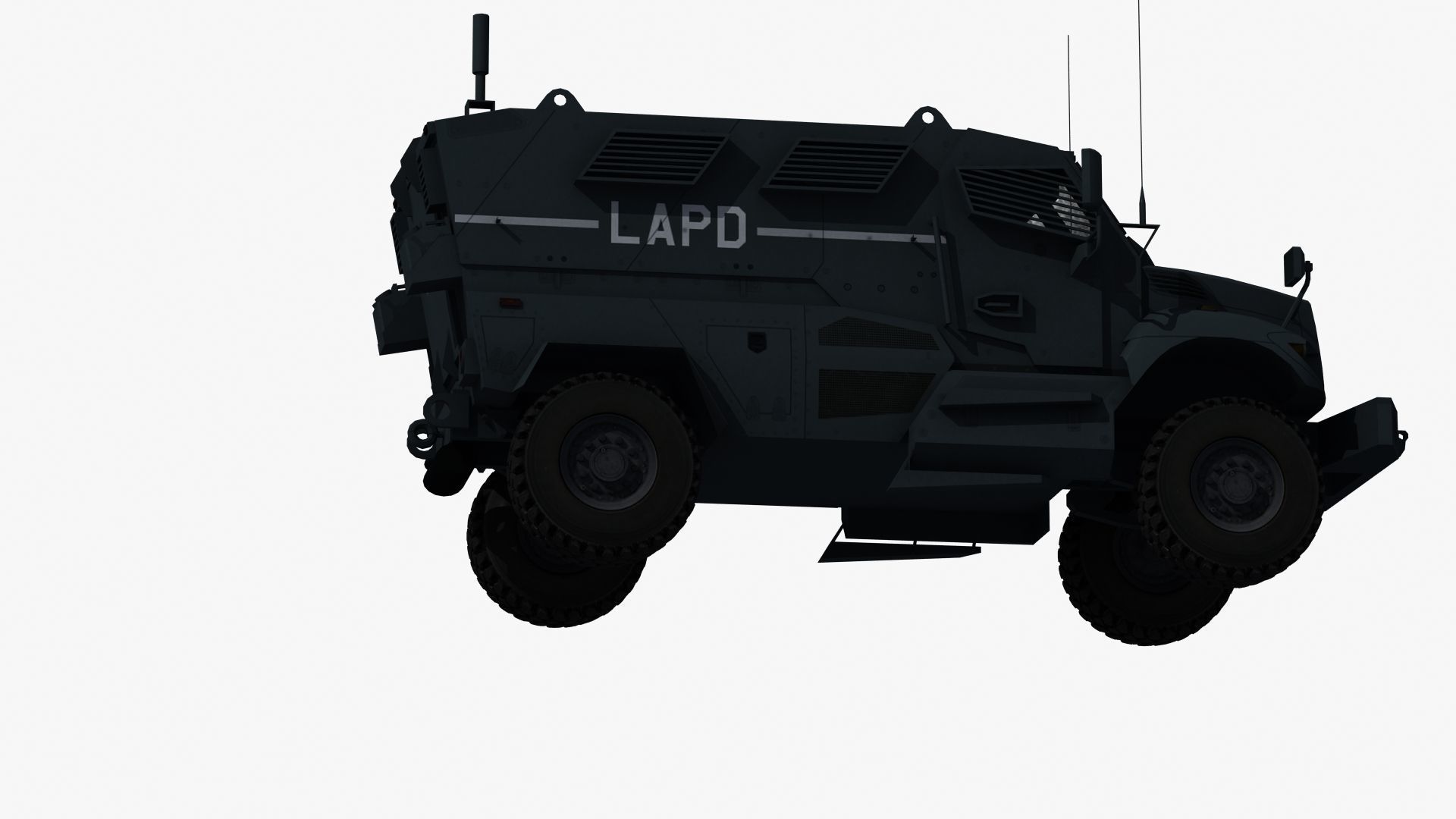 Police MRAP Low-poly 3D model_27