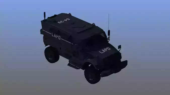 Police MRAP Low-poly 3D model