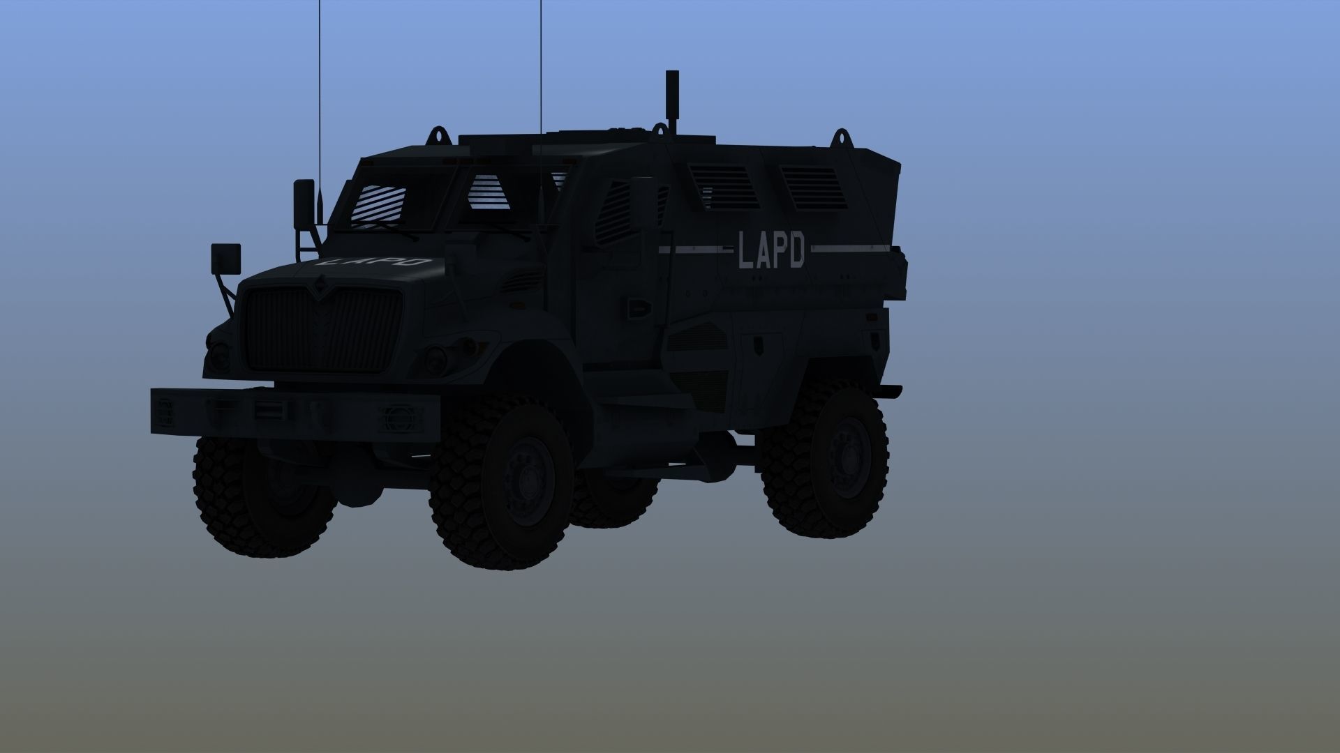 Police MRAP Low-poly 3D model_15