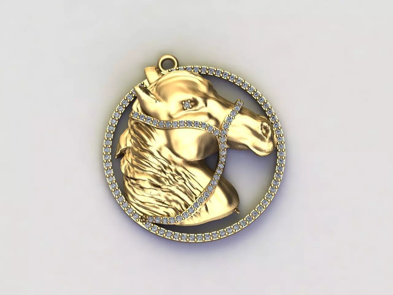 Horse Pendant Silver Gold Platinum Luxury Jewelry 3DM model 3D print model