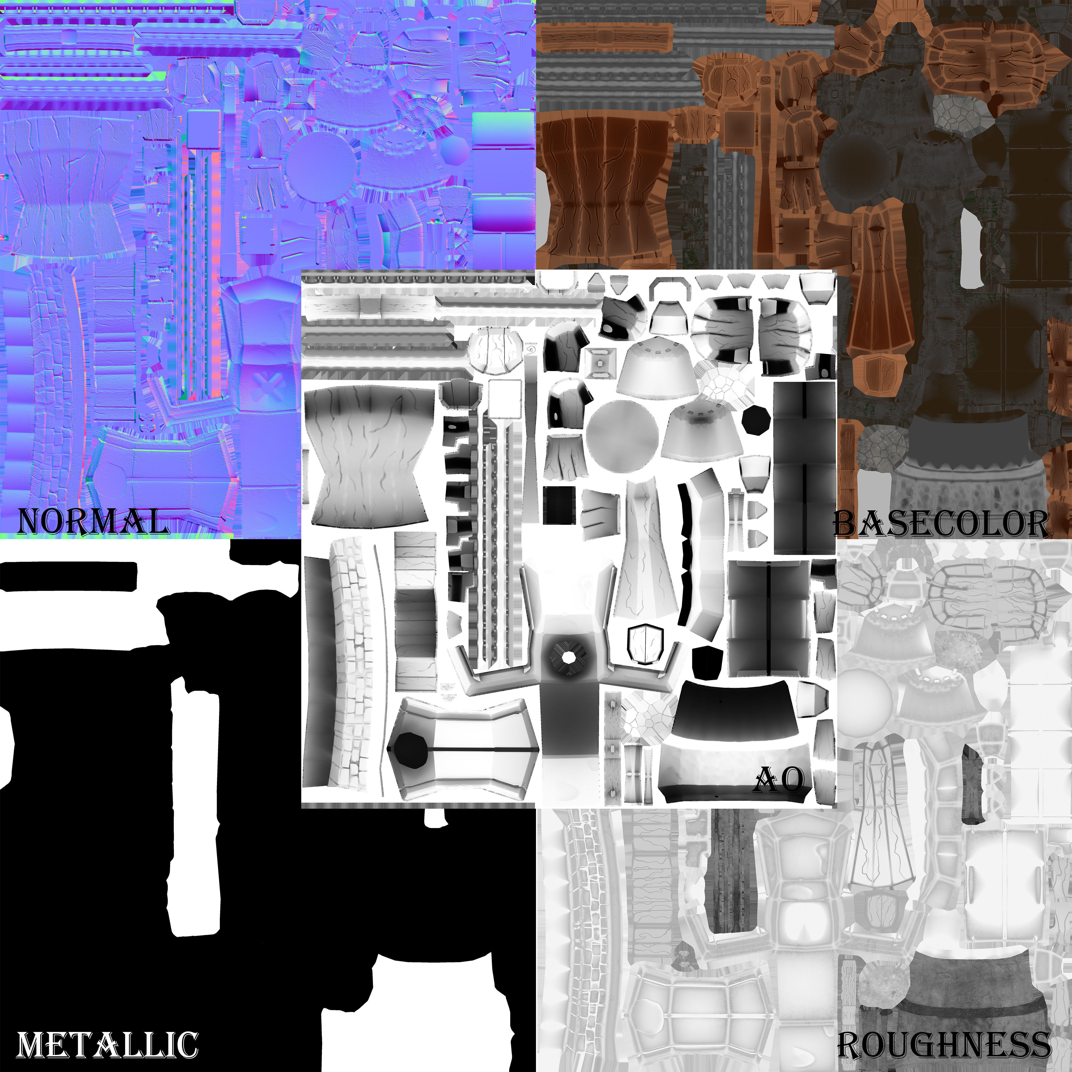 Tower Cannon Low-poly 3D model_6