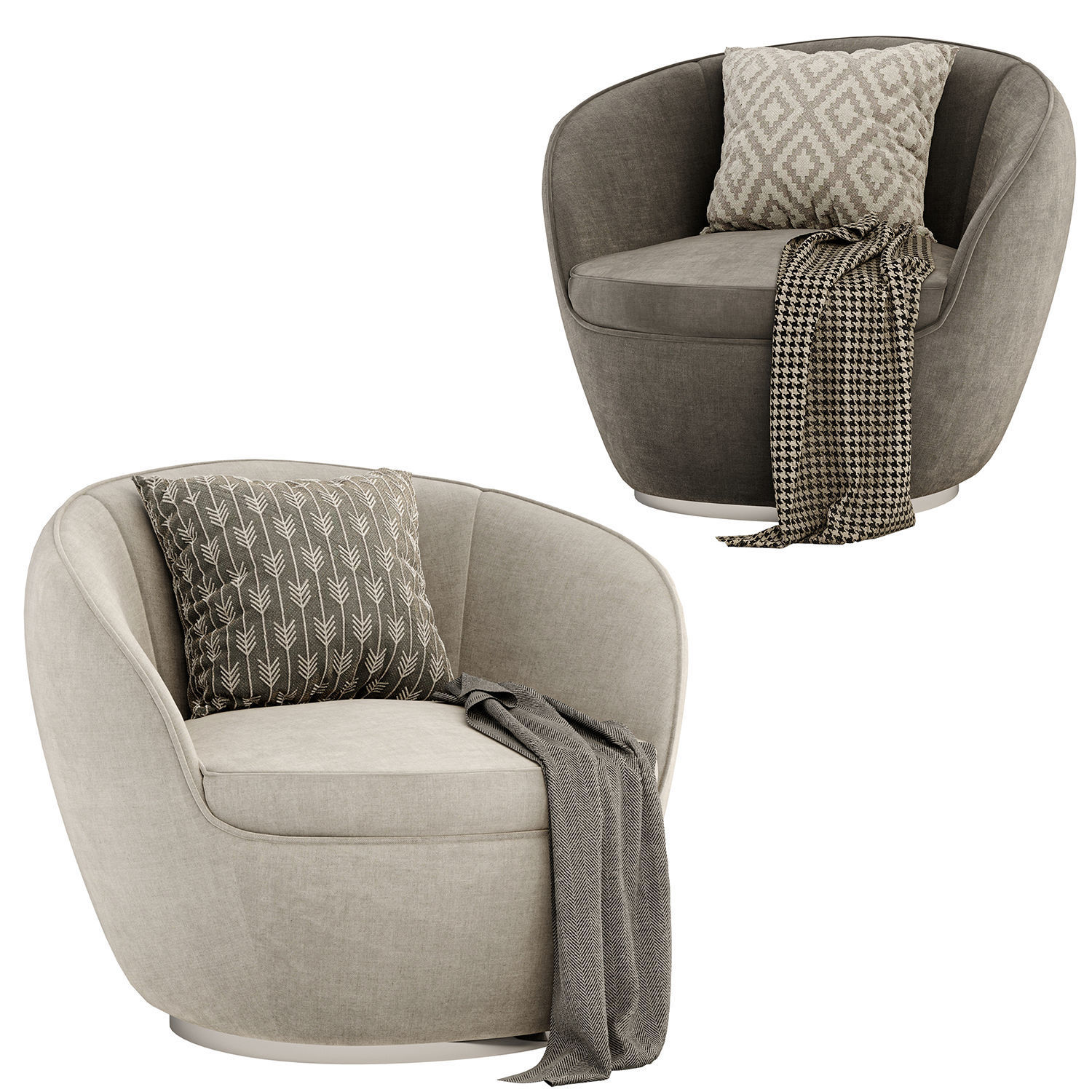 Giulia swivel armchair  3D model_1