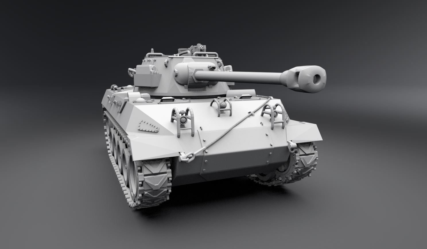 M18 Hellcat Scale model  3D print model_4