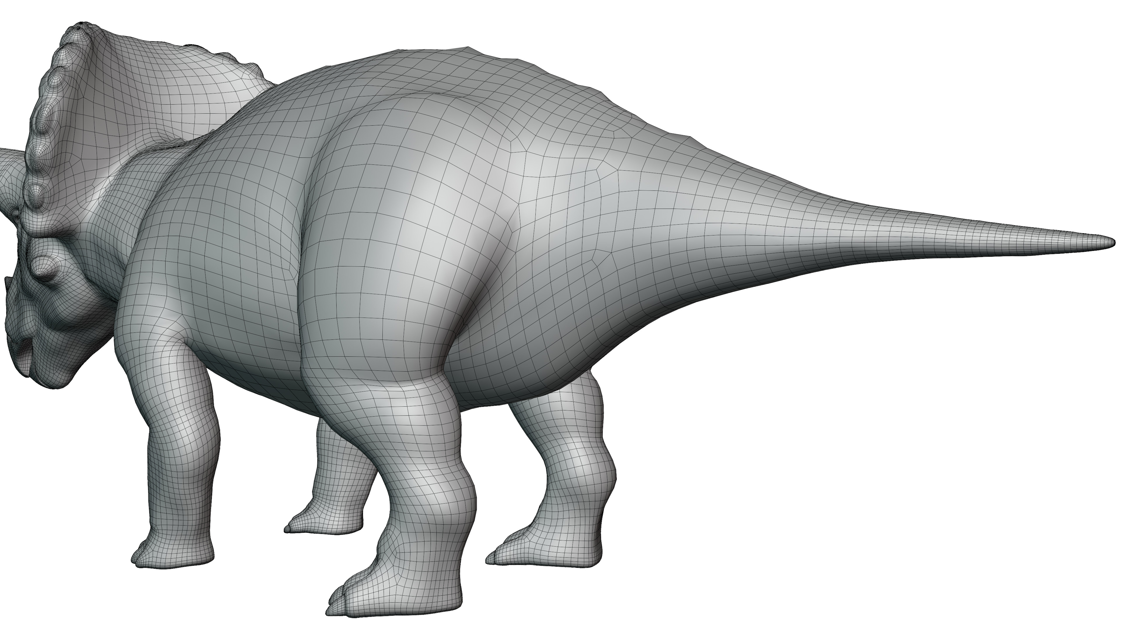  Triceratops Rig Low-poly 3D model_16