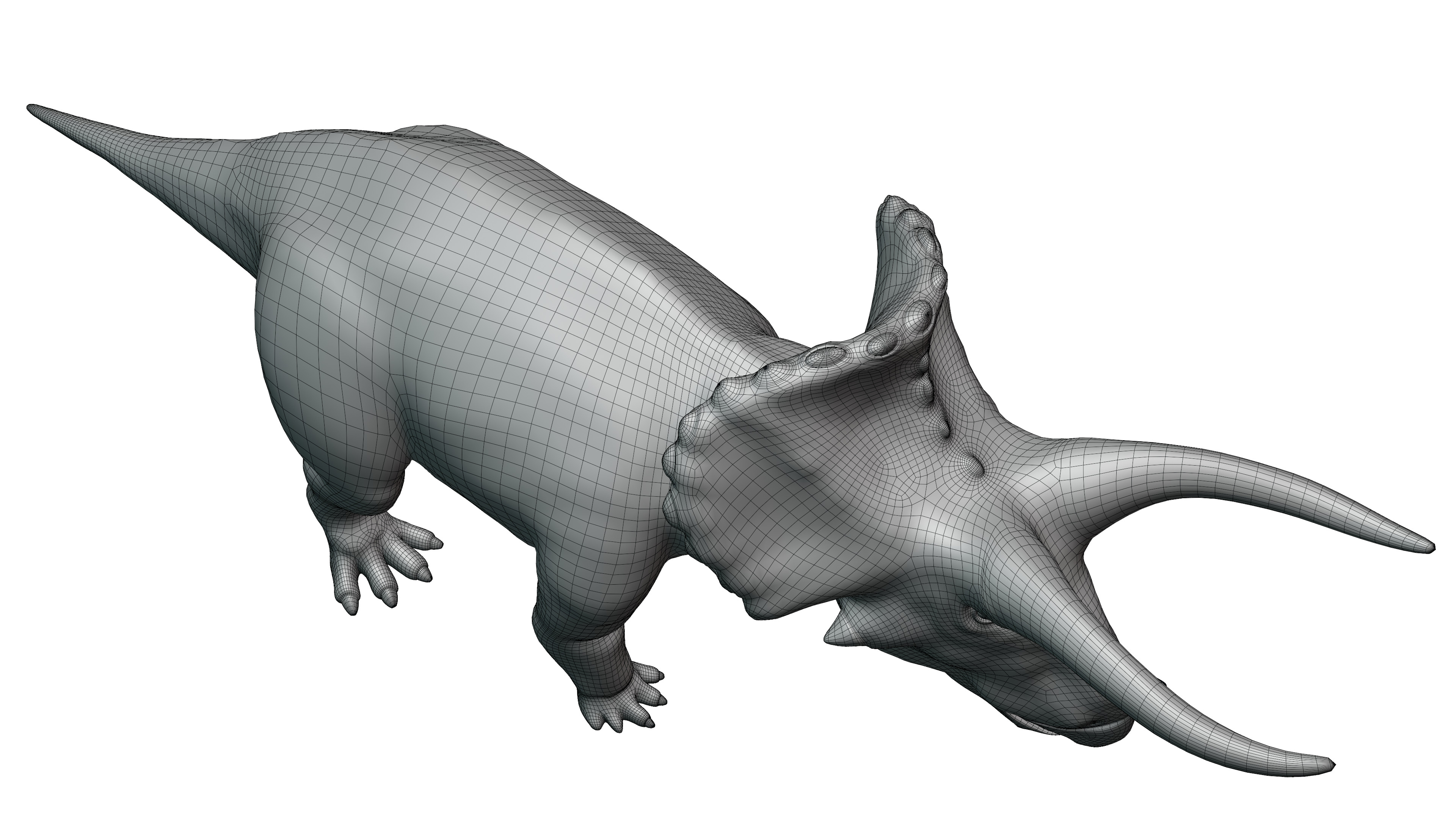  Triceratops Rig Low-poly 3D model_17
