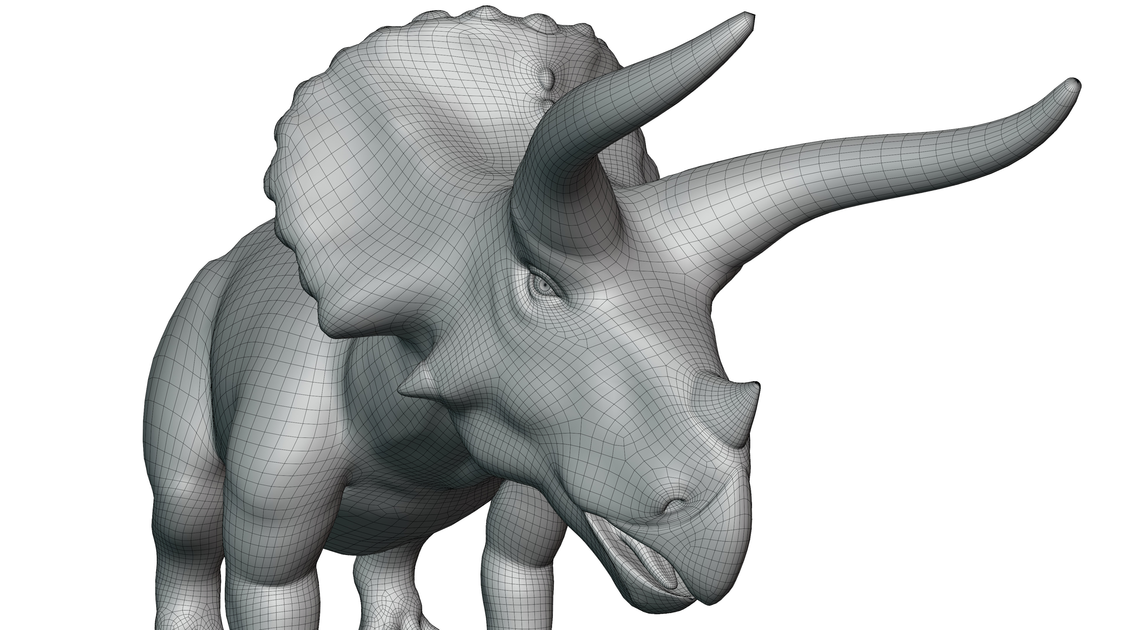  Triceratops Rig Low-poly 3D model_15