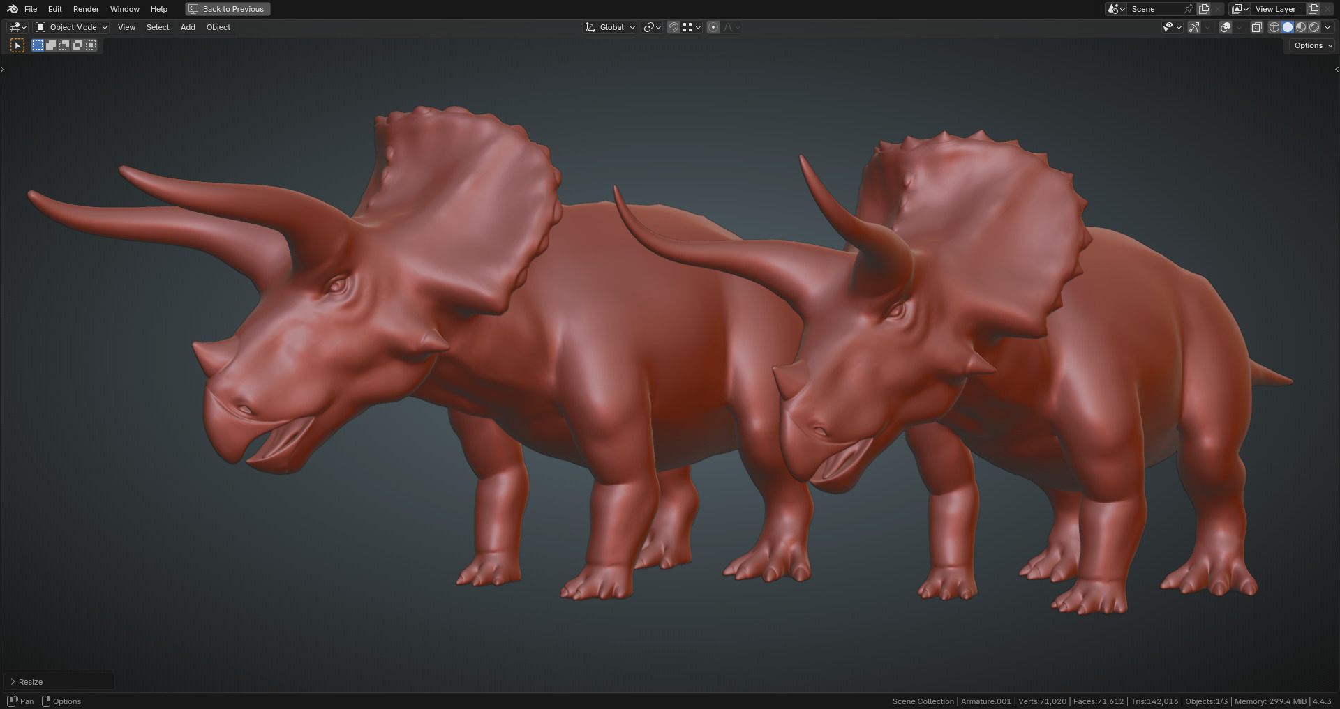  Triceratops Rig Low-poly 3D model_20