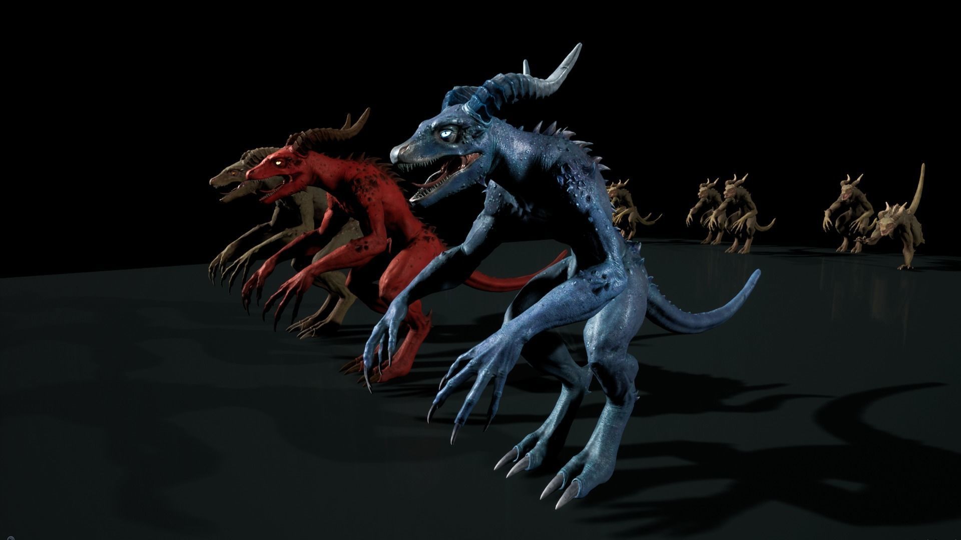 Drakonian beast Low-poly 3D model_7