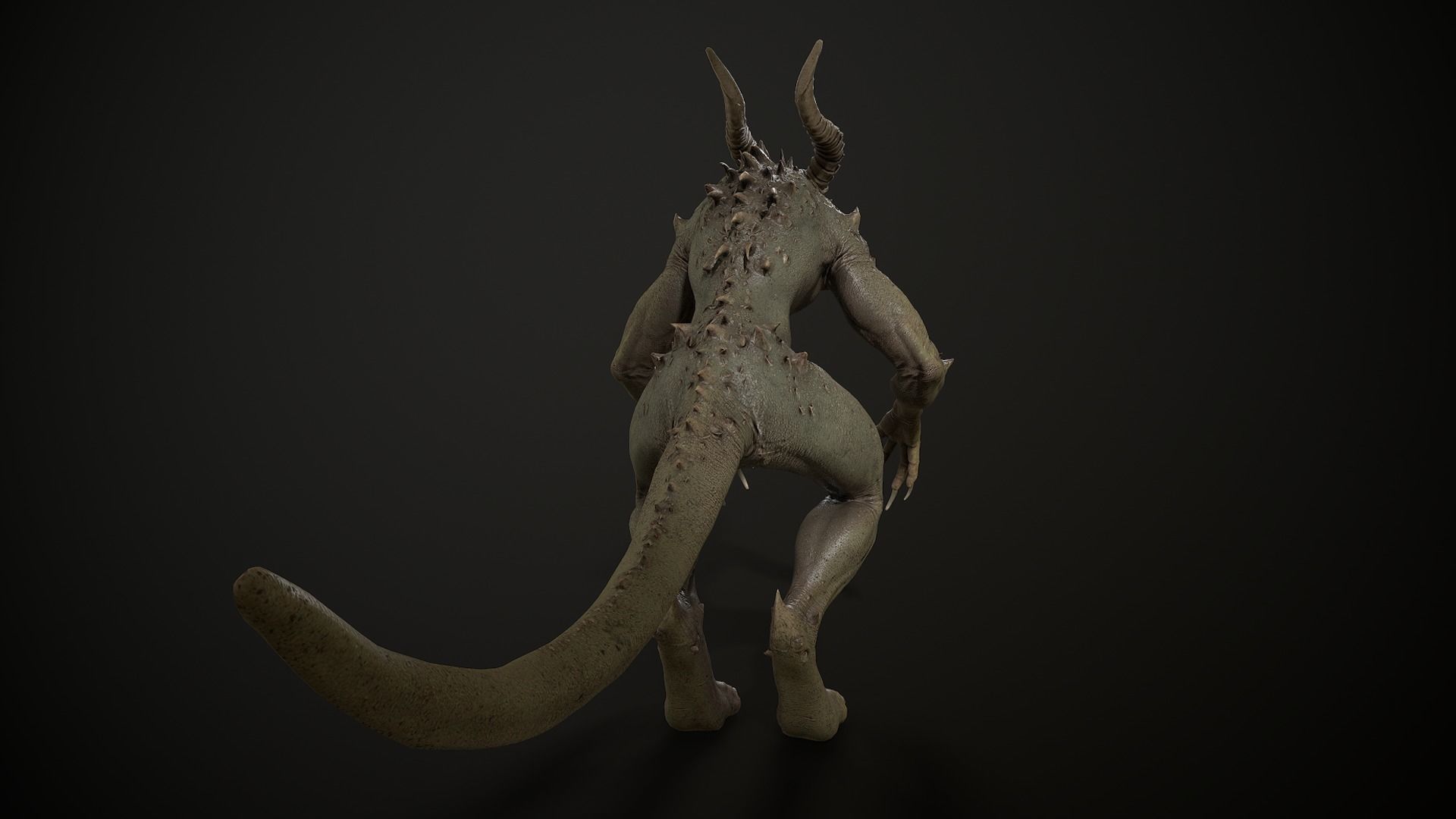 Drakonian beast Low-poly 3D model_11