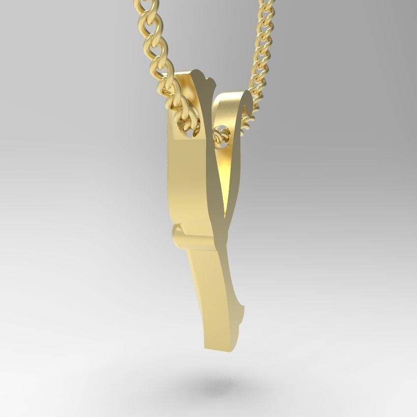 Alphabet Latin Y 3D print model_30