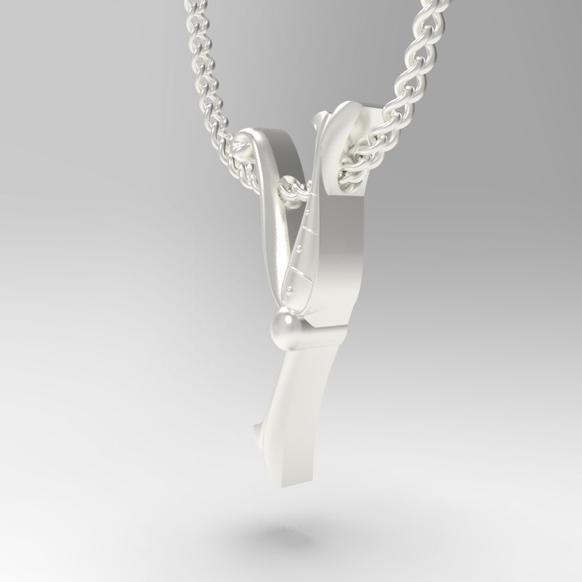 Alphabet Latin Y 3D print model_21