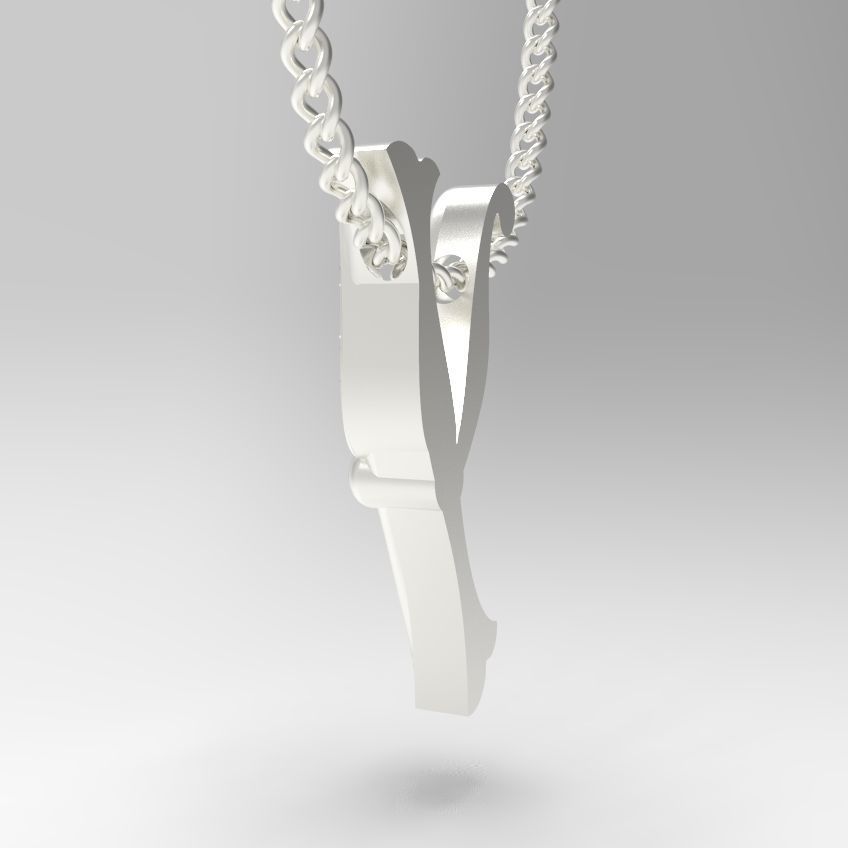 Alphabet Latin Y 3D print model_31