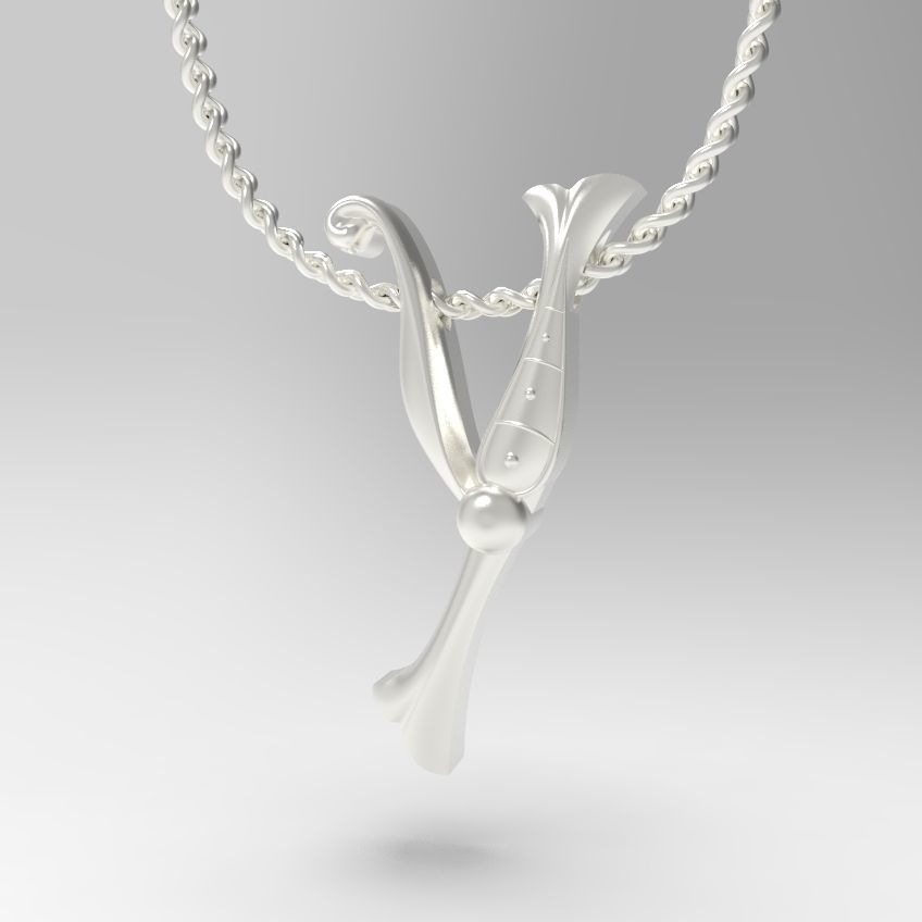 Alphabet Latin Y 3D print model_15