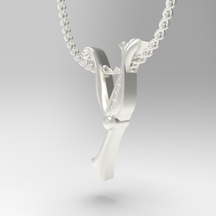 Alphabet Latin Y 3D print model_19