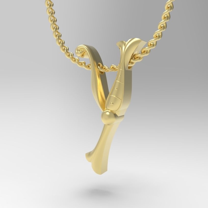 Alphabet Latin Y 3D print model_16