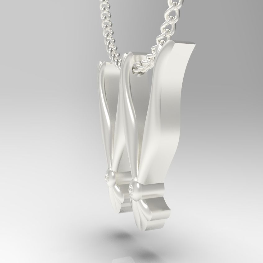 Alphabet Latin W 3D print model_23