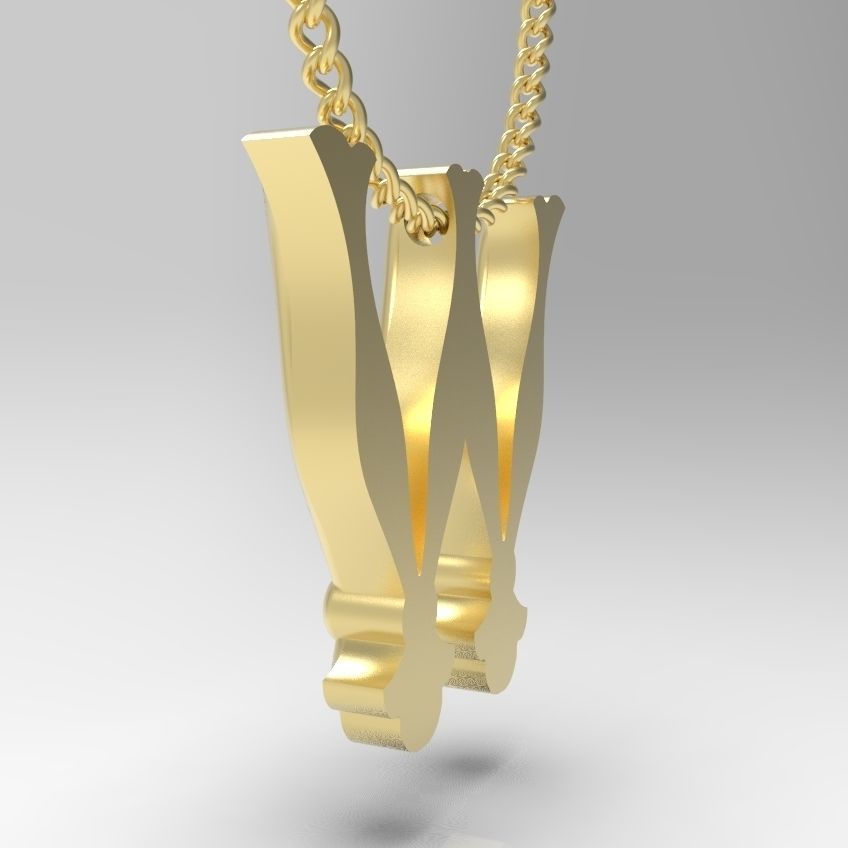 Alphabet Latin W 3D print model_30