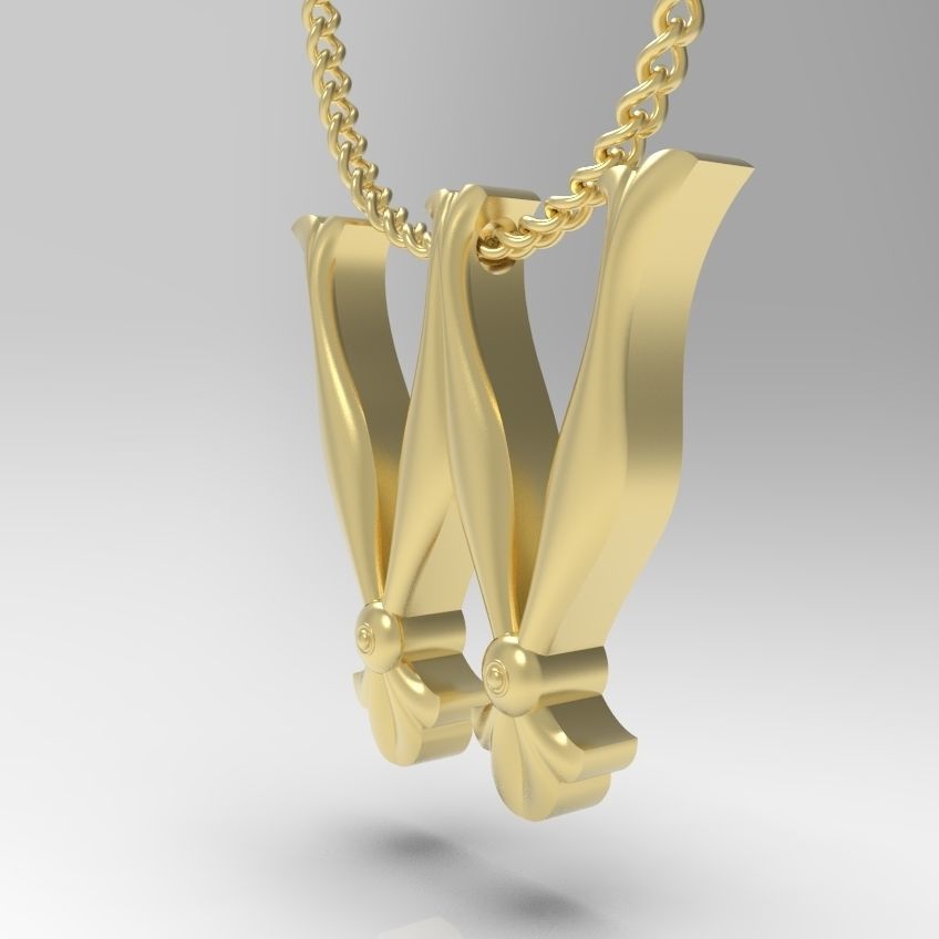 Alphabet Latin W 3D print model_20