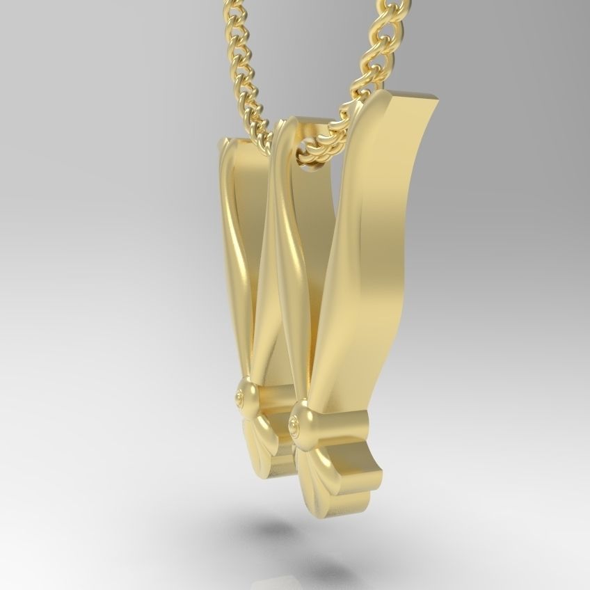 Alphabet Latin W 3D print model_22