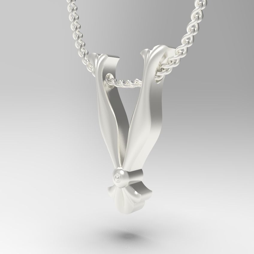 Alphabet Latin V 3D print model_19