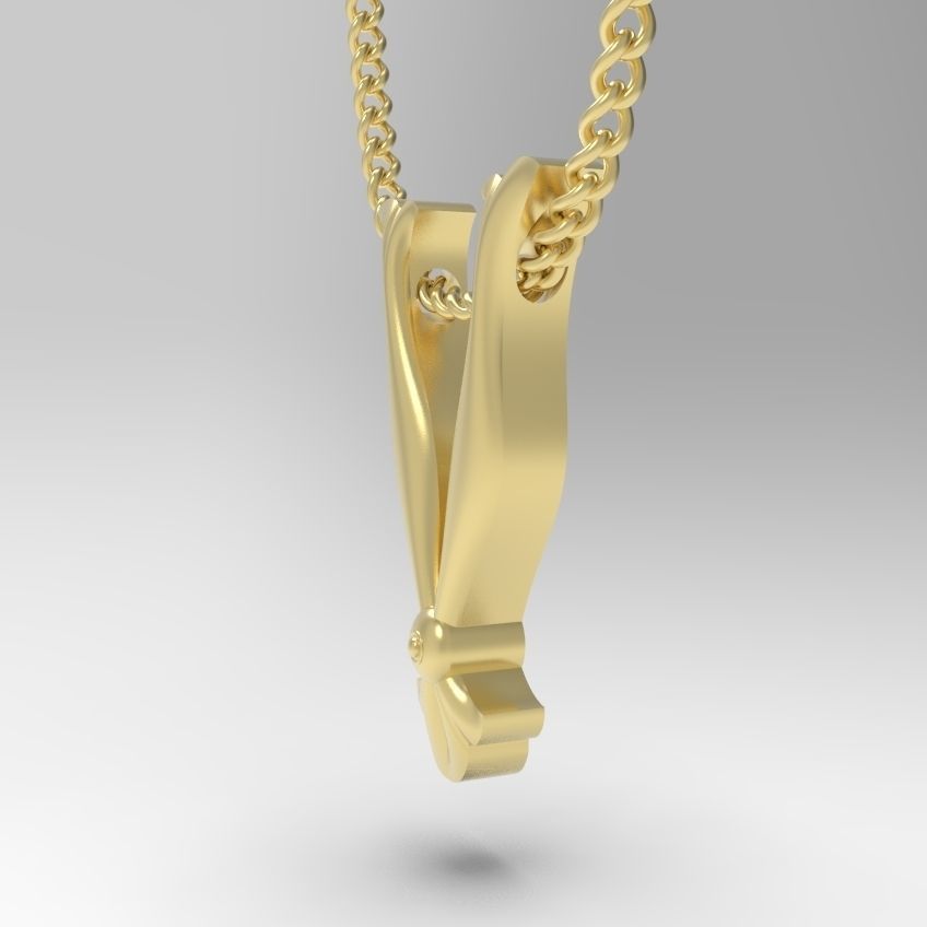 Alphabet Latin V 3D print model_22