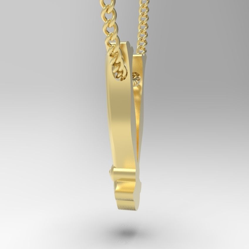 Alphabet Latin V 3D print model_28