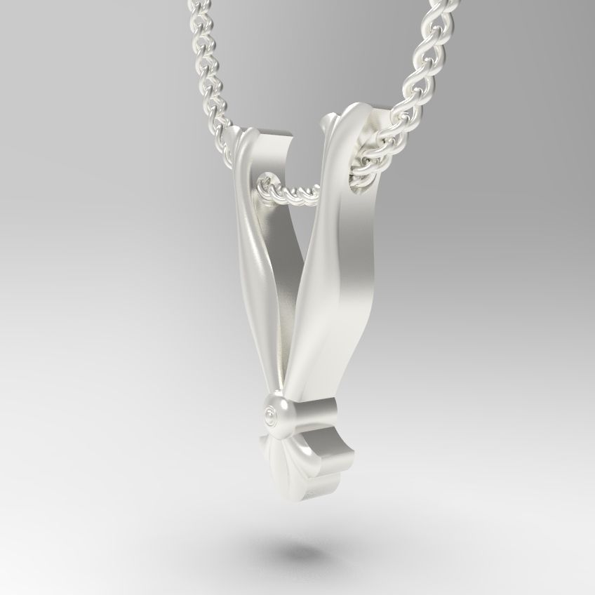 Alphabet Latin V 3D print model_21