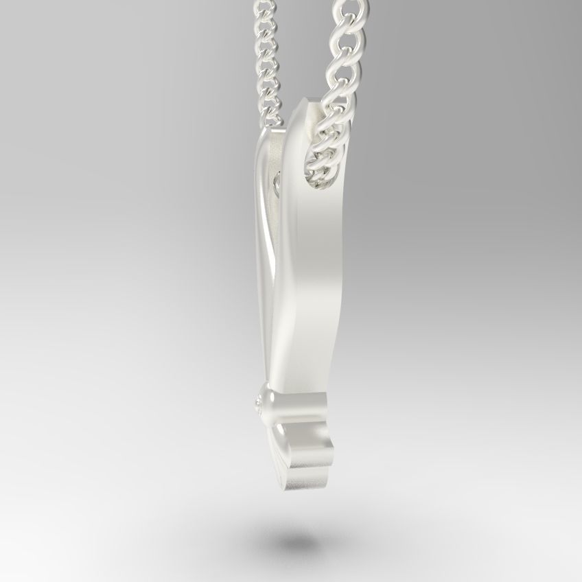 Alphabet Latin V 3D print model_25