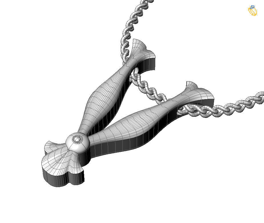 Alphabet Latin V 3D print model_3