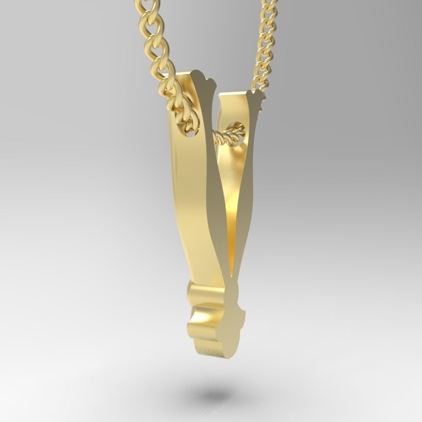 Alphabet Latin V 3D print model_30