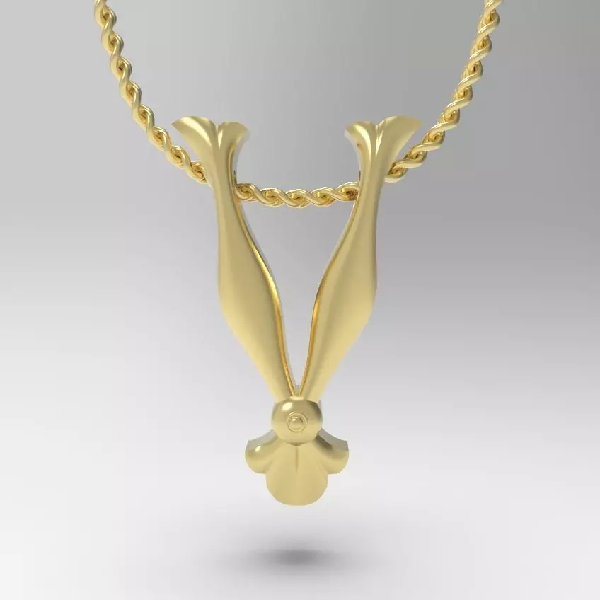 Alphabet Latin V 3D print model_0