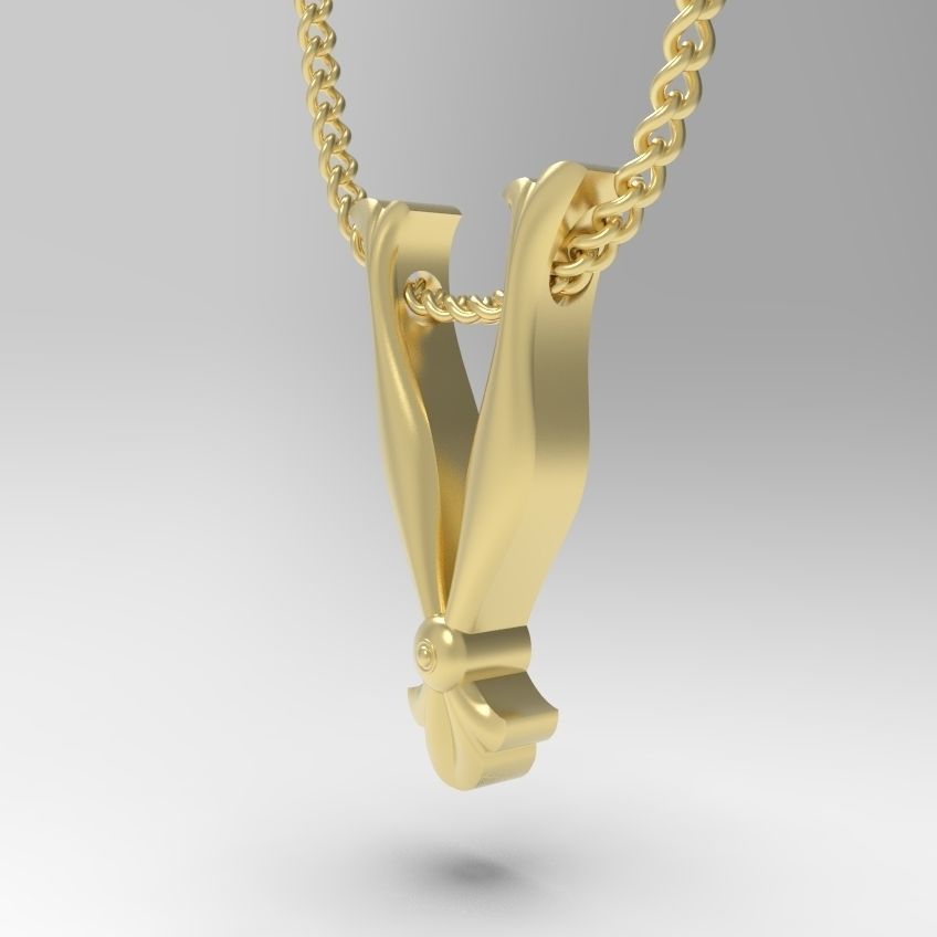 Alphabet Latin V 3D print model_20